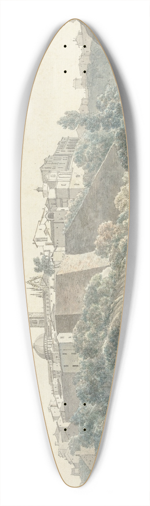 Danil Dupr - Gezicht op Siena 39.3 inch art pintail longboard deck