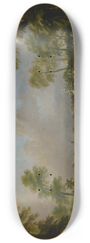 Jean-Baptiste Lallemand - La charge du prince de Lambesc dans le jardin des Tuileries, le 12 juillet 1789 8.25 inch art skate deck