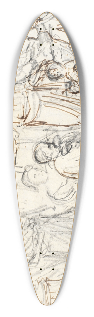 Dankvart Dreyer - Kristus velsigner de sm brn 39.3 inch art pintail longboard deck