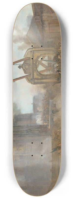 Jean-Baptiste Lallemand - La prise de la Bastille, le 14 juillet 1789 8.25 inch art skate deck