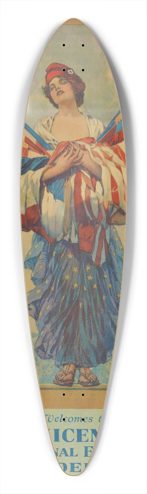 Dan Smith - Sesquicentennial International Exposition 39.3 inch art pintail longboard deck