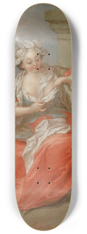 Jean-Baptiste Lebel - Young Girl Chasing Fleas 8.25 inch art skate deck Jean-Baptiste Lebel - Young Girl Chasing Fleas 8.25 inch art skate deck