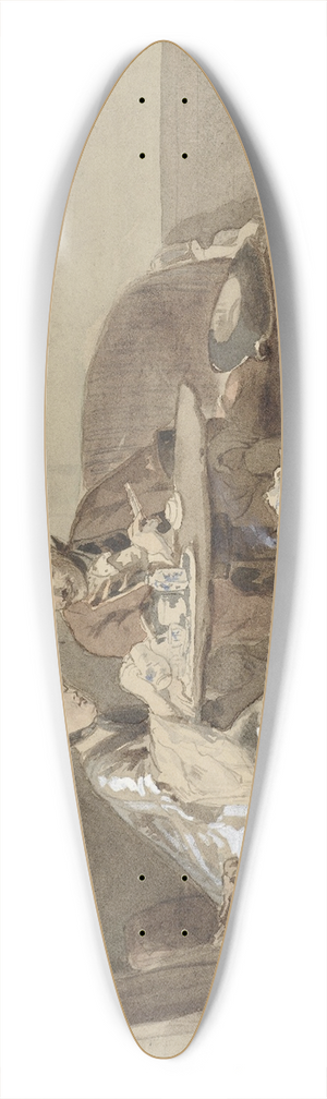 David Bles - Koffieuurtje 39.3 inch art pintail longboard deck