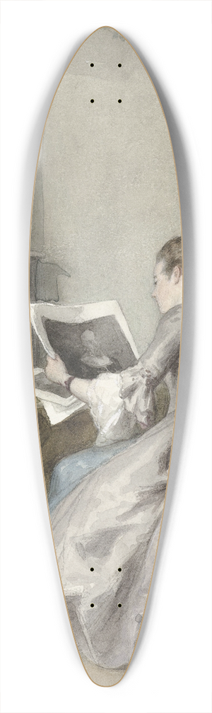David Bles - Kunstbeschouwster 39.3 inch art pintail longboard deck