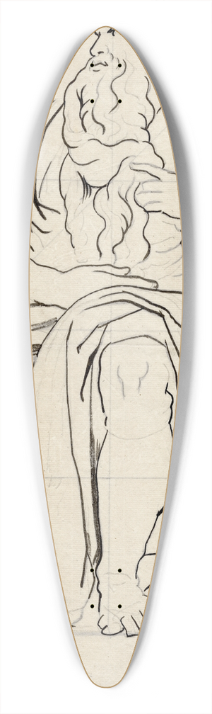 David Humbert de Superville - De Mozes van Michelangelo 39.3 inch art pintail longboard deck