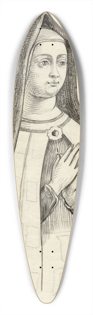 David Humbert de Superville - Devote non: halffiguur, driekwart naar rechts 39.3 inch art pintail longboard deck