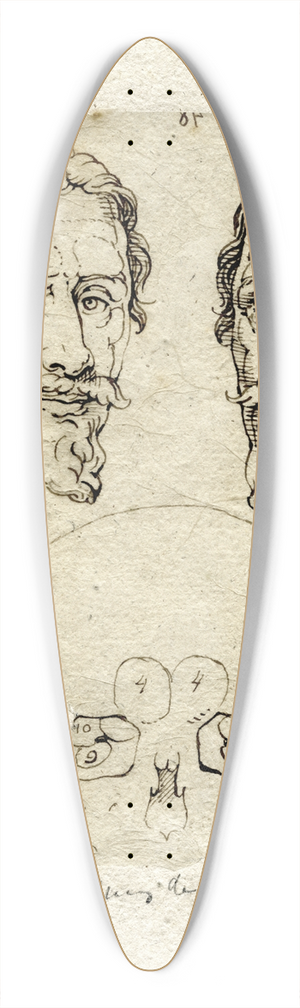 David Humbert de Superville - Kop van Hugo de Groot: beeld, spiegelbeeld en schedel 39.3 inch art pintail longboard deck