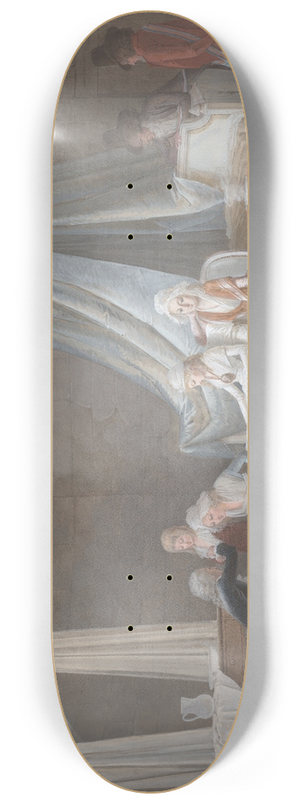Jean-Baptiste Mallet - Madame Royale Cared for by Doctor Brunier, January 24, 1793 8.25 inch art skate deck Jean-Baptiste Mallet - Madame Royale Cared for by Doctor Brunier, January 24, 1793 8.25 inch art skate deck