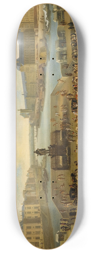 Jean Baptiste Martin - Paris; A View Of The Pont Neuf With Royal Parade 8.25 inch art skate deck