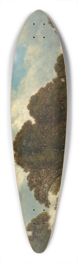 David Johnson - A Farm on the Genesee River 39.3 inch art pintail longboard deck