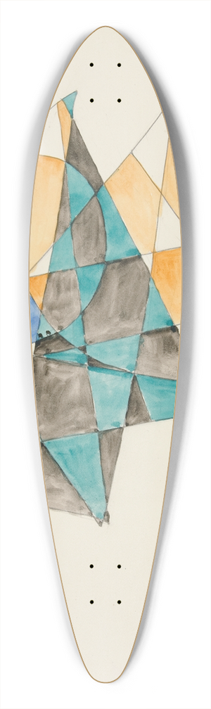 David Kakabadz - Abstraction Based on Sails, VII 39.3 inch art pintail longboard deck