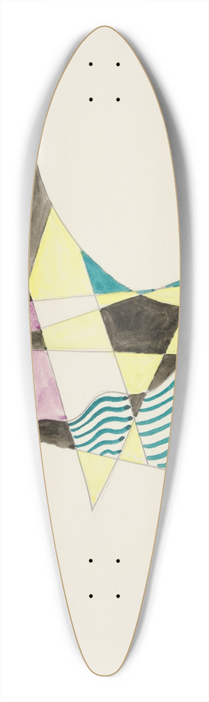David Kakabadz - Abstraction Based on Sails,X 39.3 inch art pintail longboard deck