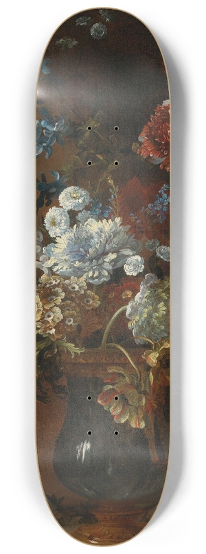 Jean-Baptiste Monnoyer - Still life with flowers in a vase 8.25 inch art skate deck
