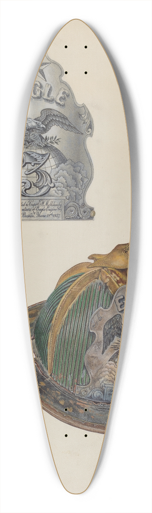 David Ramage - Firemans Helmet 39.3 inch art pintail longboard deck