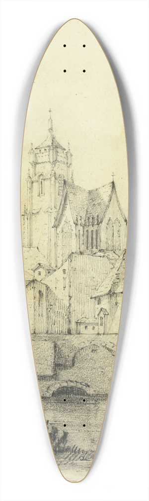 David Roberts - Dole, France 39.3 inch art pintail longboard deck
