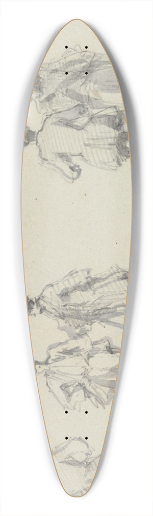 David Roberts - Group of Figures, Gadshill 39.3 inch art pintail longboard deck