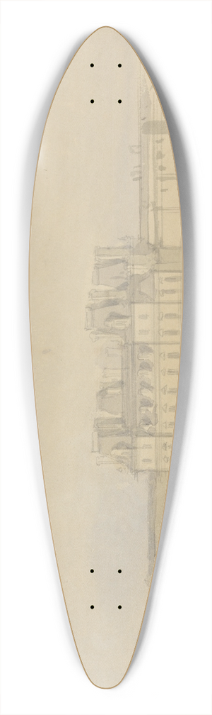David Roberts - Montague House, Whitehall 39.3 inch art pintail longboard deck