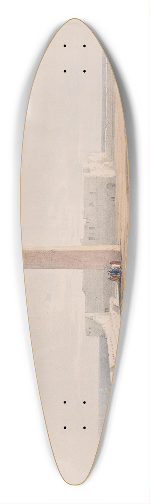 David Roberts - Obelisk at Alexandria, commonly called Cleopatras needle. 39.3 inch art pintail longboard deck