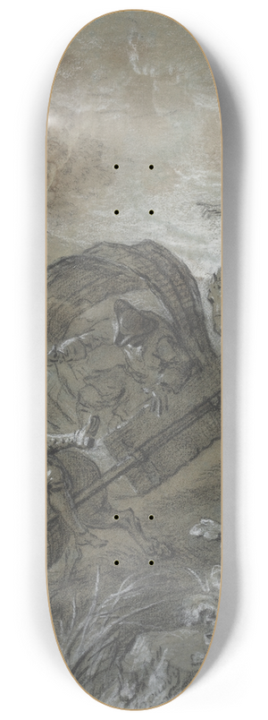 Jean-Baptiste Oudry - La Rancune en brancard, abattu dans le bourbier 8.25 inch art skate deck