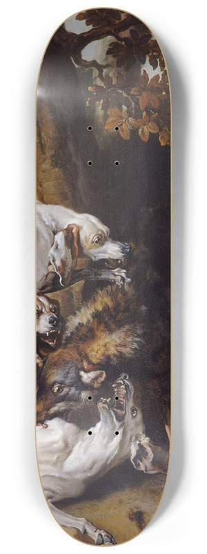 Jean-Baptiste Oudry - Lhallali du loup 8.25 inch art skate deck