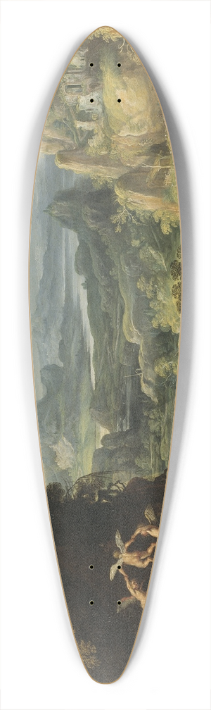 David Teniers The Elder - Landscape with the flight into Egypt 39.3 inch art pintail longboard deck