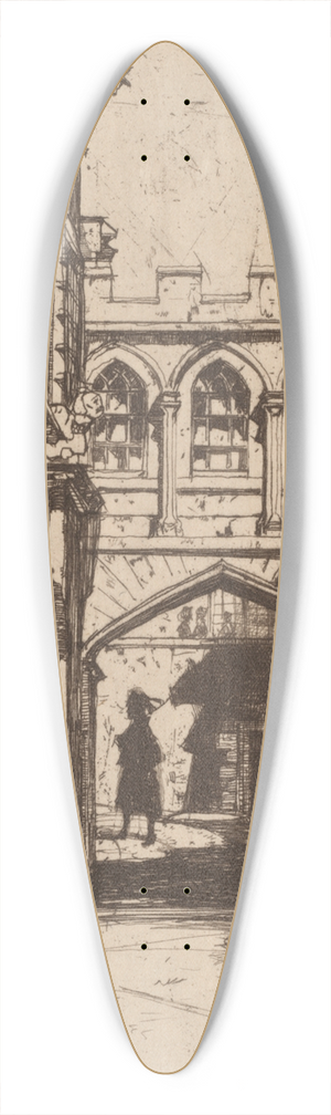 David Young Cameron - In Stirling Castle or A Scottish Palace (Un Palais Ecossais) 39.3 inch art pintail longboard deck