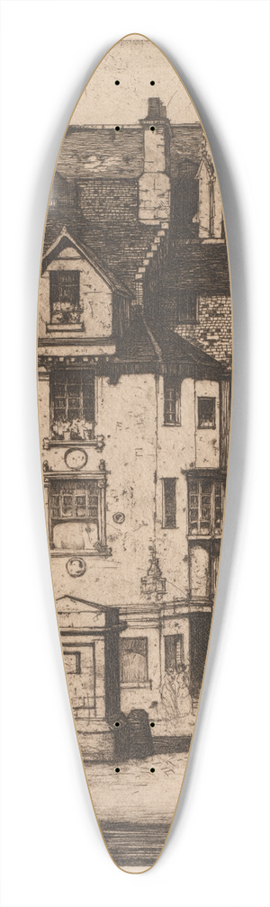 David Young Cameron - John Knoxs House 39.3 inch art pintail longboard deck