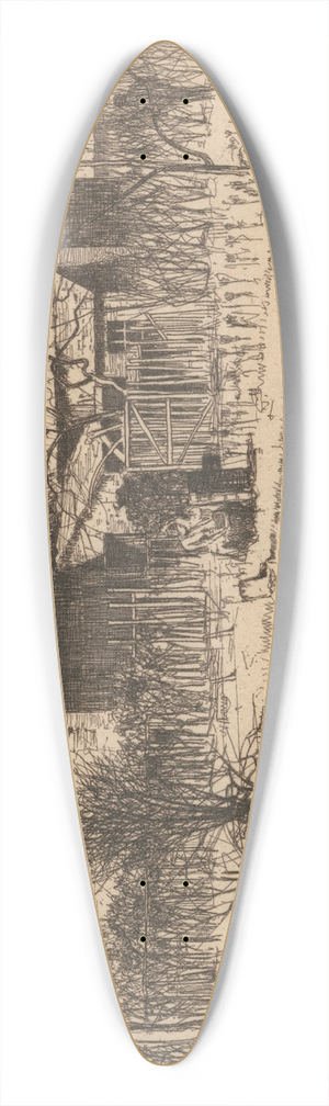David Young Cameron - Old Balshagray 39.3 inch art pintail longboard deck
