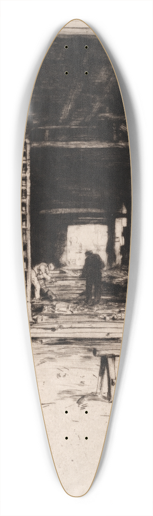 David Young Cameron - Robert Lees Workshop 39.3 inch art pintail longboard deck