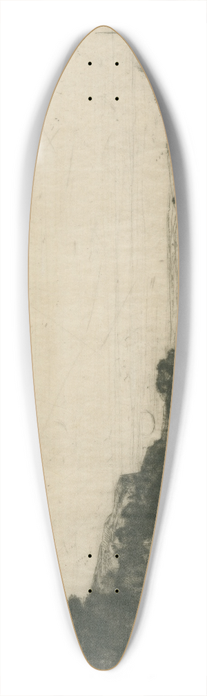 David Young Cameron - The Fishers Hut 39.3 inch art pintail longboard deck
