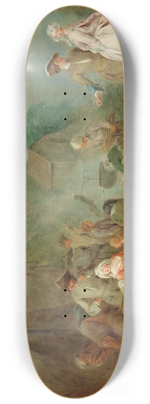 Jean-Baptiste Pater - A Military Encampment 8.25 inch art skate deck