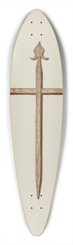 Dayton Brown - Iron Cross 39.3 inch art pintail longboard deck