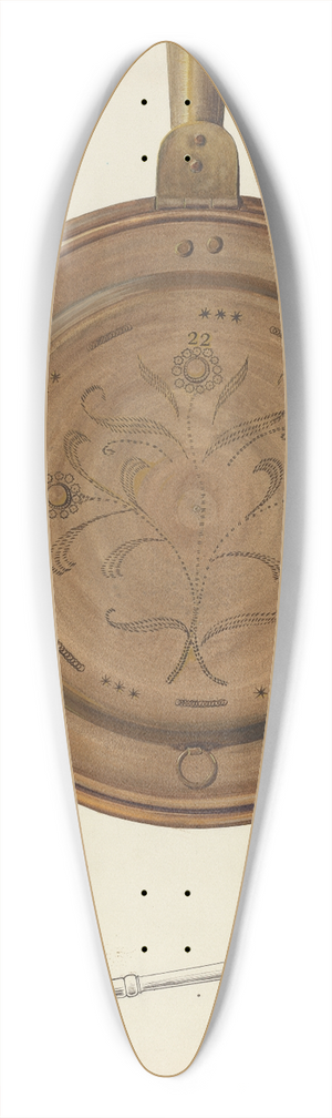 Dayton Brown - Warming Pan 39.3 inch art pintail longboard deck