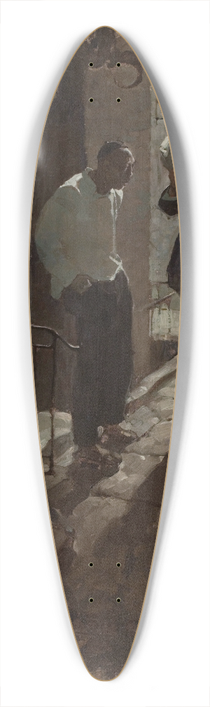 Dean Cornwell - Man at the Crossroad 39.3 inch art pintail longboard deck