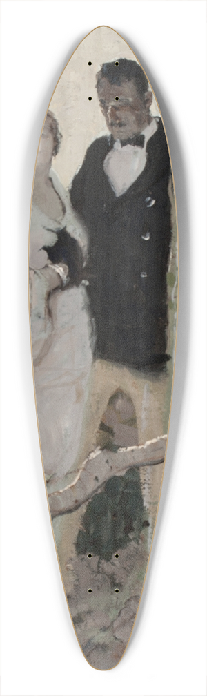 Dean Cornwell - Moonlit Couple 39.3 inch art pintail longboard deck
