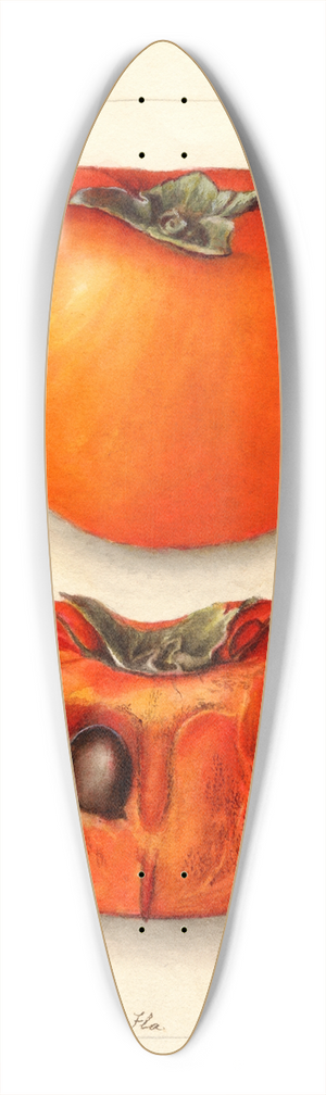 Deborah Griscom Passmore - Diospyros: Godbeys Seedless 39.3 inch art pintail longboard deck