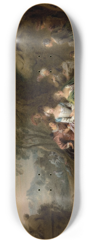 Jean-Baptiste Pater - Repose in a Park 8.25 inch art skate deck