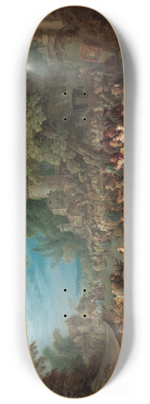 Jean-Baptiste Pater - The Fair at Bezons 8.25 inch art skate deck