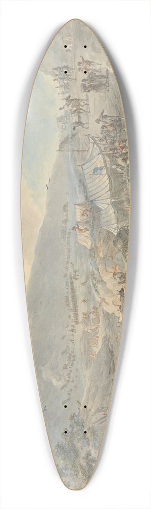 Dirk Langendijk - A British Encampment 39.3 inch art pintail longboard deck