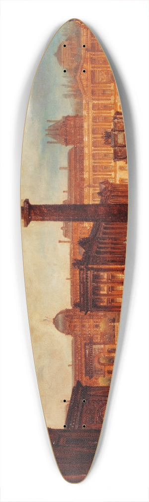 Domenico Ferri - Vue composite des monuments parisiens 39.3 inch art pintail longboard deck