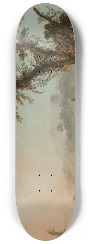 Jean-Baptiste Pillement - Goatherds in a rocky landscape 8.25 inch art skate deck