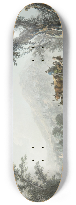 Jean-Baptiste Pillement - Pastoral Landscape 8.25 inch art skate deck