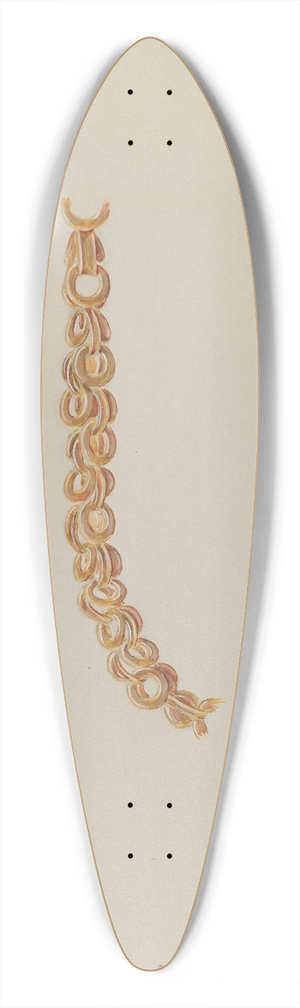 Dorothy Posten - Gold Chain 39.3 inch art pintail longboard deck