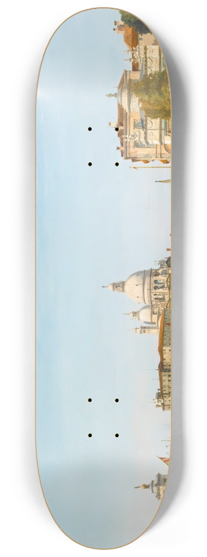 Jean-Baptiste van Moer - The Punta Della Dogana And Grand Canal, Venice 8.25 inch art skate deck