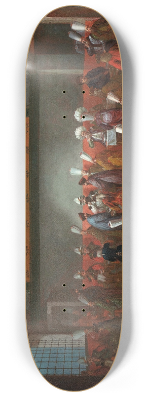 Jean Baptiste Vanmour - The Meal in Honour of Ambassador Cornelis Calkoen 8.25 inch art skate deck