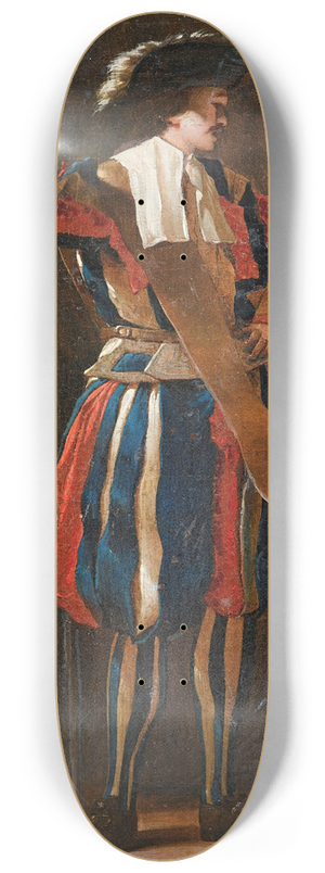 Jean Barbault - Portrait of a Swiss Guard 8.25 inch art skate deck