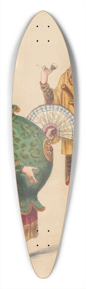 Draner - Fleur de Th 39.3 inch art pintail longboard deck