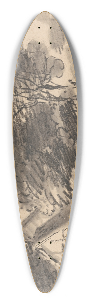 Dr. Thomas Monro - Cottage amongst Trees 39.3 inch art pintail longboard deck