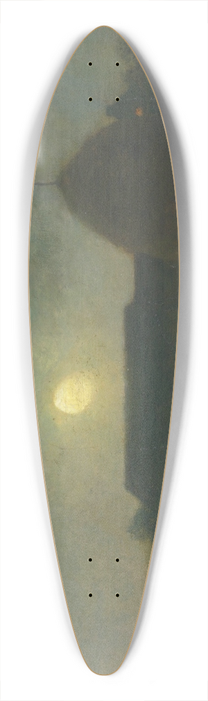 Dwight William Tryon - Moonlight 39.3 inch art pintail longboard deck