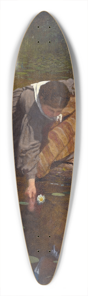 Eastman Johnson - Gathering Lilies 39.3 inch art pintail longboard deck
